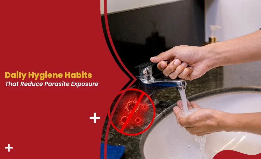 Washing hands at sink