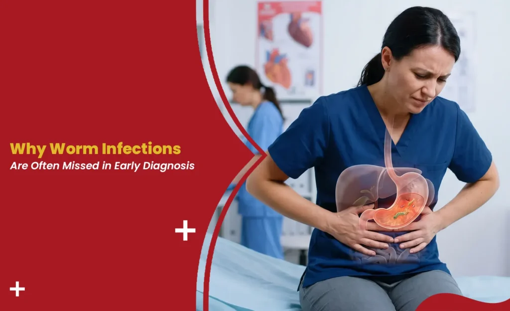 Patient asking doctor about worm infections symptoms and treatment