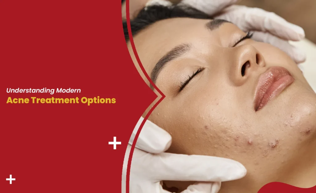 Dermatologist performing a professional acne treatment on a patient's face