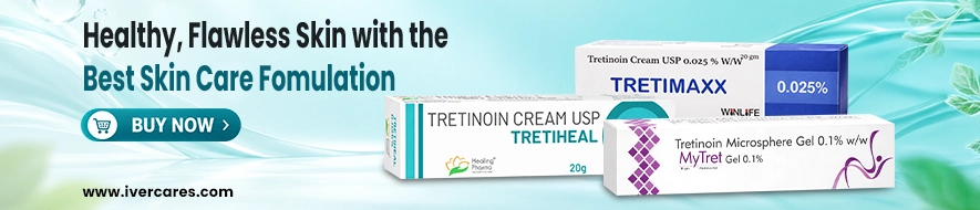 Skin care products for healthy, flawless skin: tretinoin creams and gel